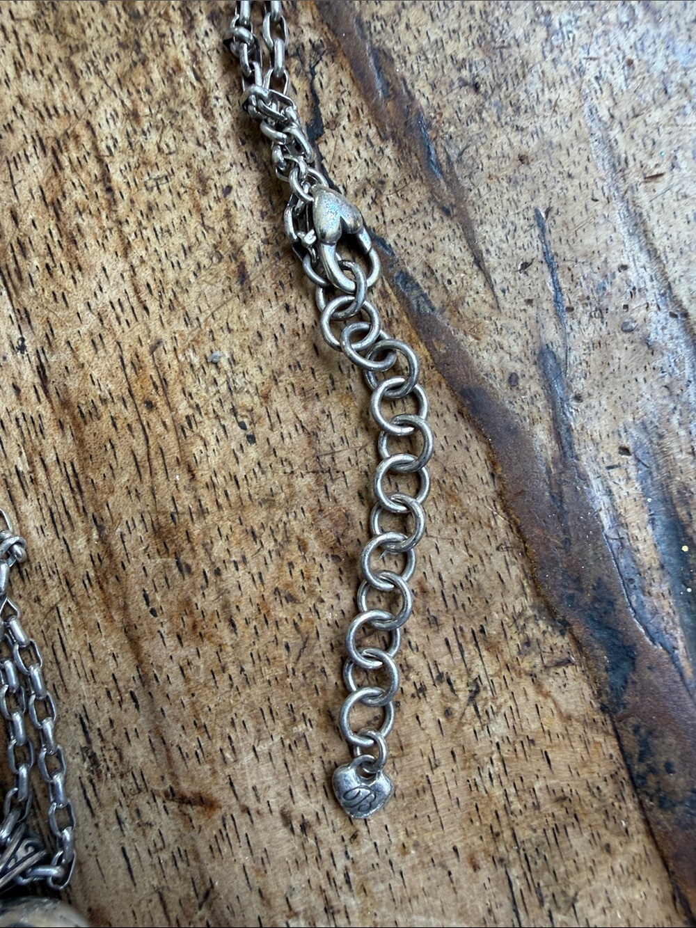 Brighton silver necklace heart pendant with intricate filigree and scrollwork - Picture 4 of 7
